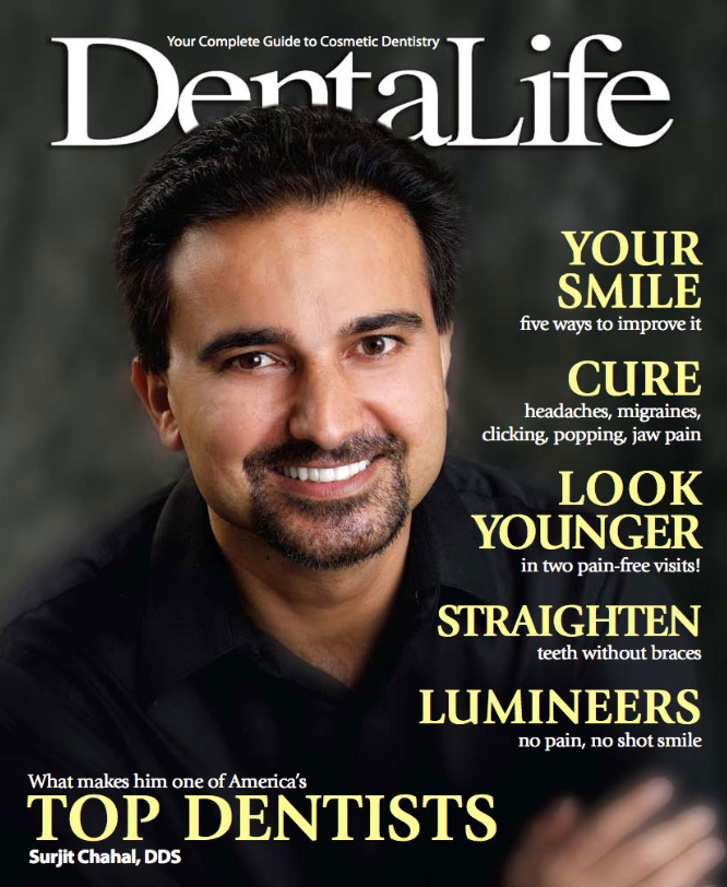 Dental Life magazine cover featuring a modern design with dental tools and a bright smile, highlighting oral health and care.